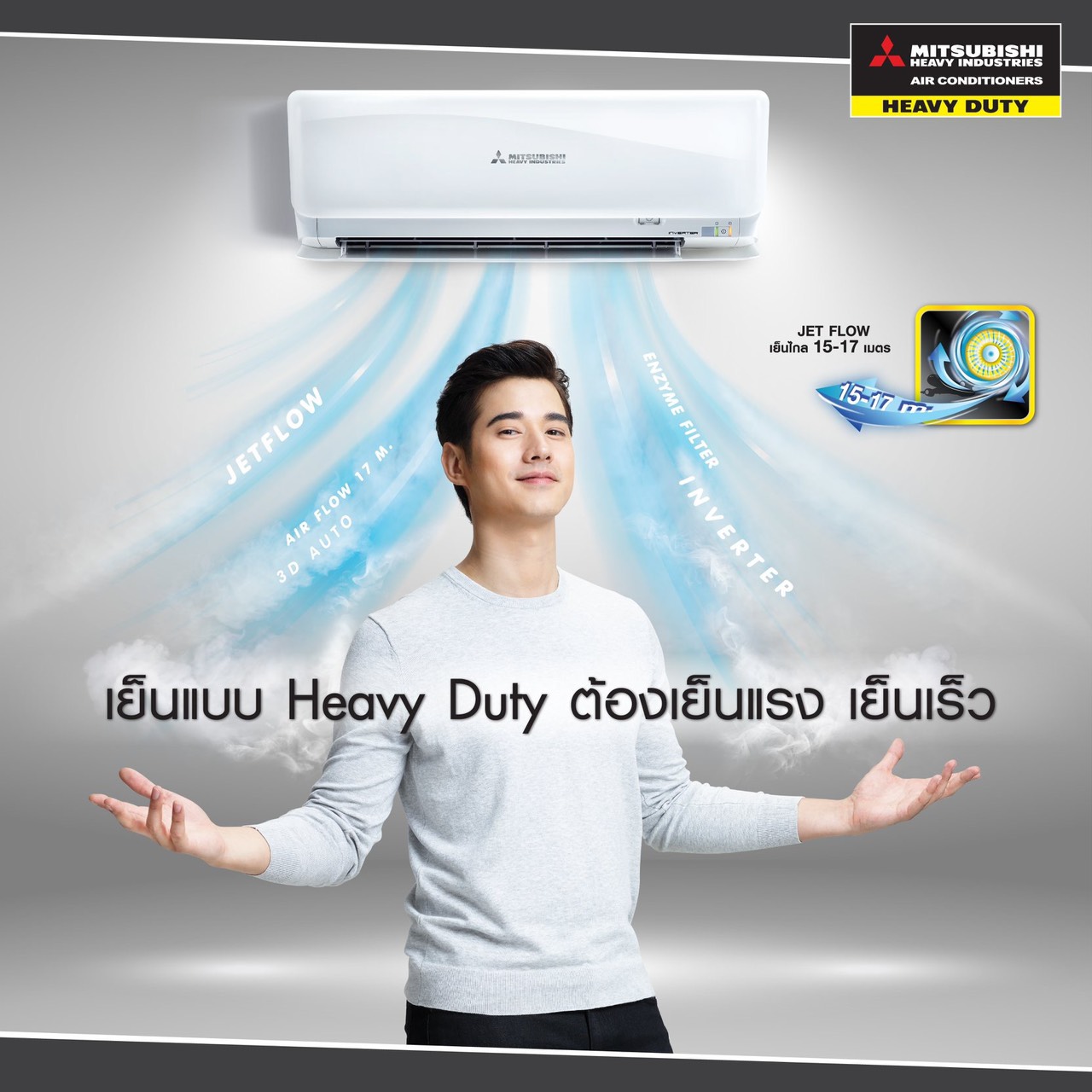 แอร์ MITSUBISHI HEAVY DUTY PREMIUM CVS-W1 SERIES น้ำยาR32 รุ่นใหม่ล่าสุด ปี2019 รับประกันอะไหล่ 5ปี คอมเพลสเซอร์ 5ปี